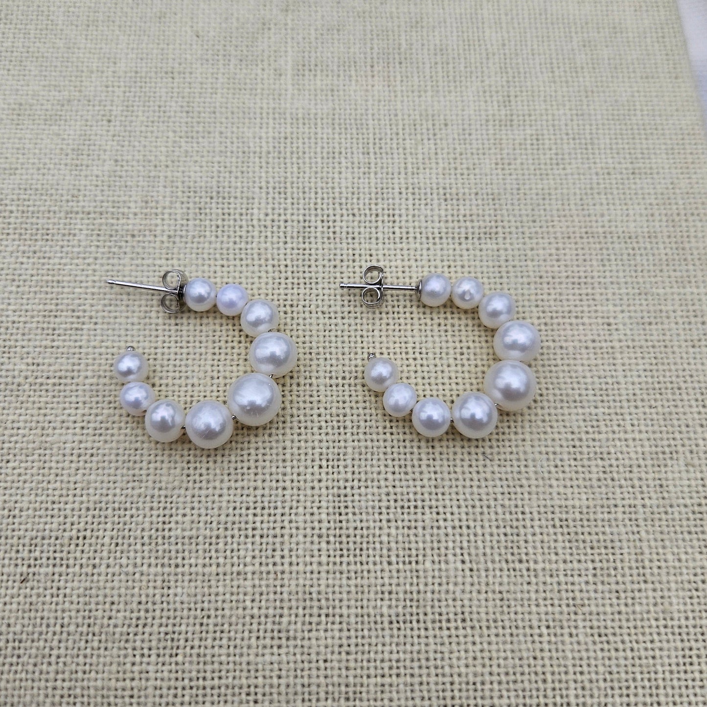 Pearl Hoop Earrings
