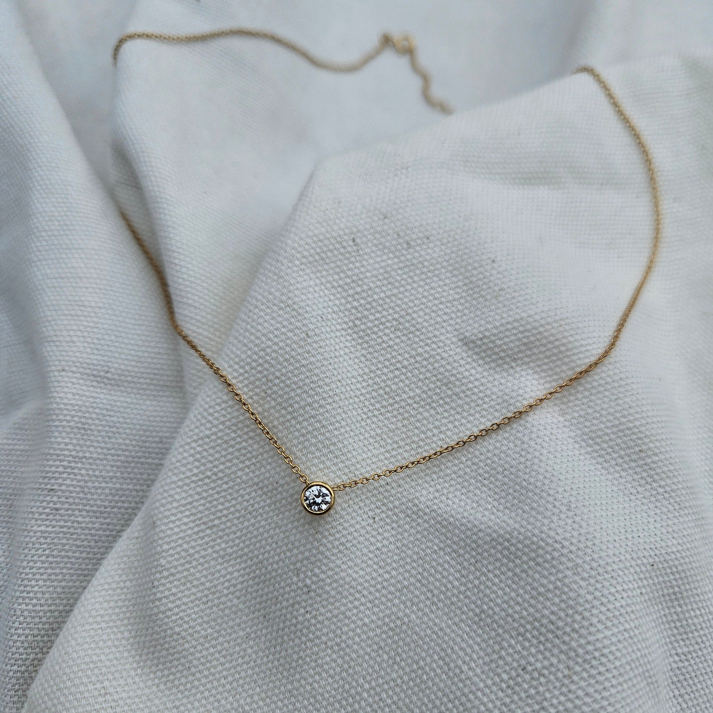 Diamond Solitaire Necklace