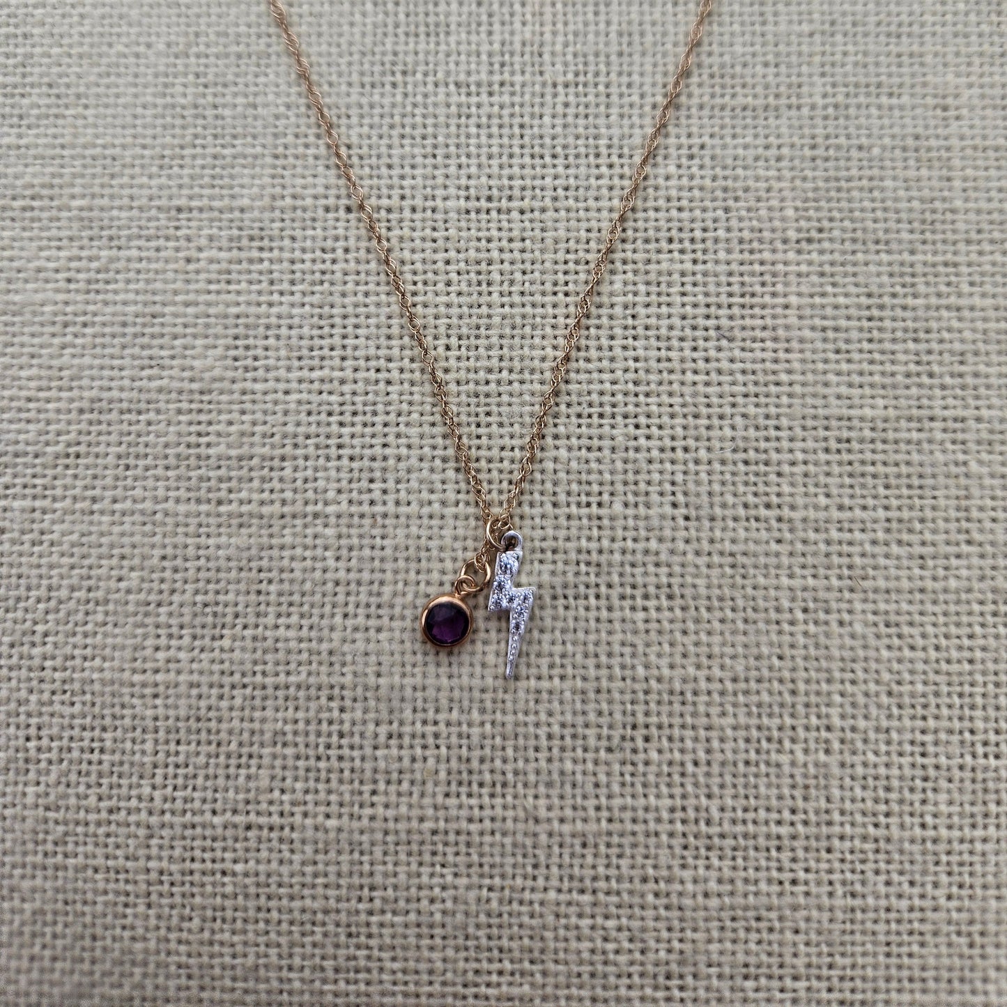 Lightning + Amethyst Necklace