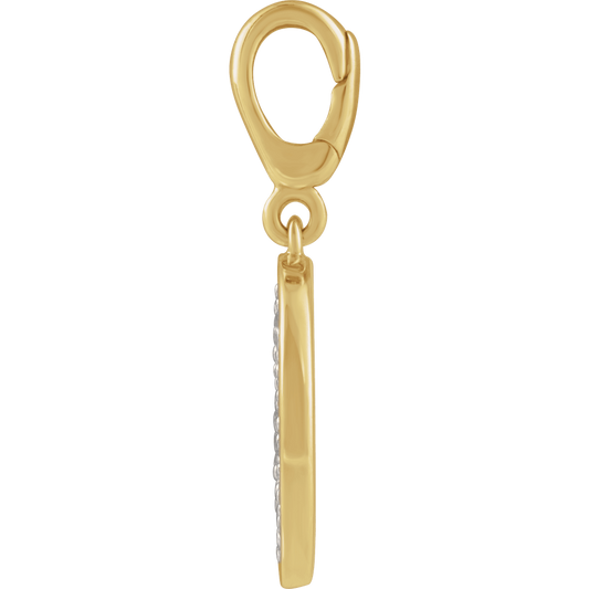 Pavé Disc Charm