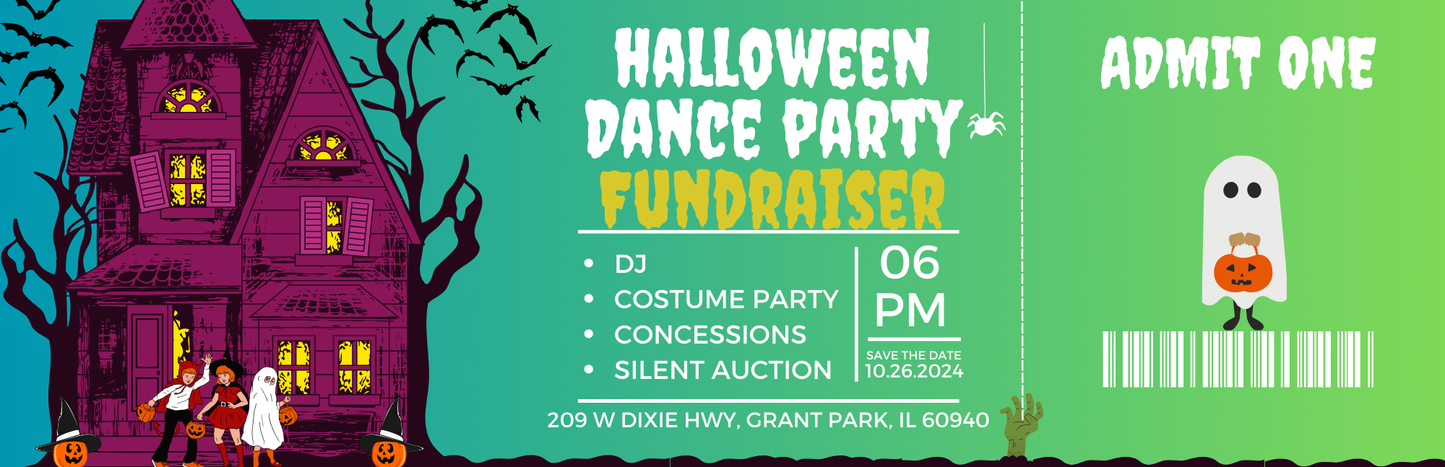 Halloween Dance Ticket 6:00 to 9:30PM