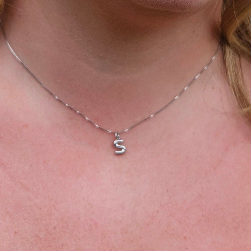 Bubble Initial Necklace