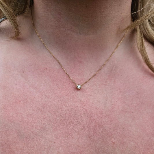 Diamond Solitaire Necklace