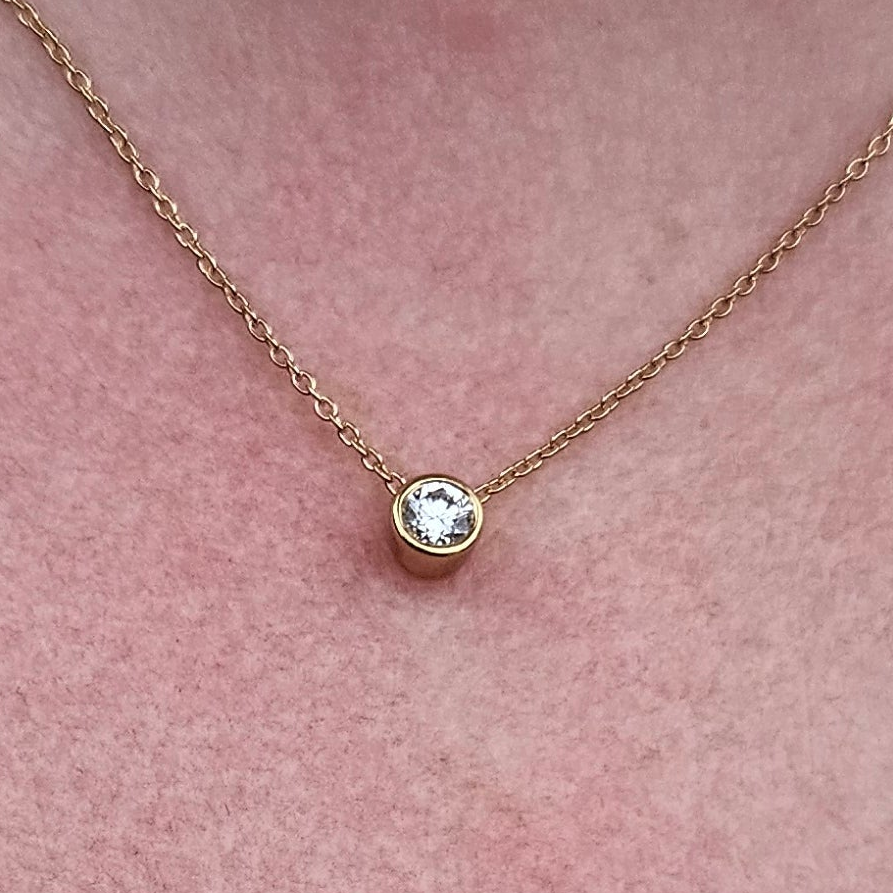 Diamond Solitaire Necklace