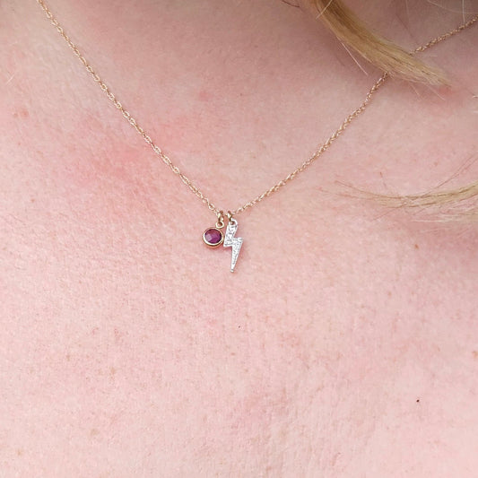 Lightning + Amethyst Necklace