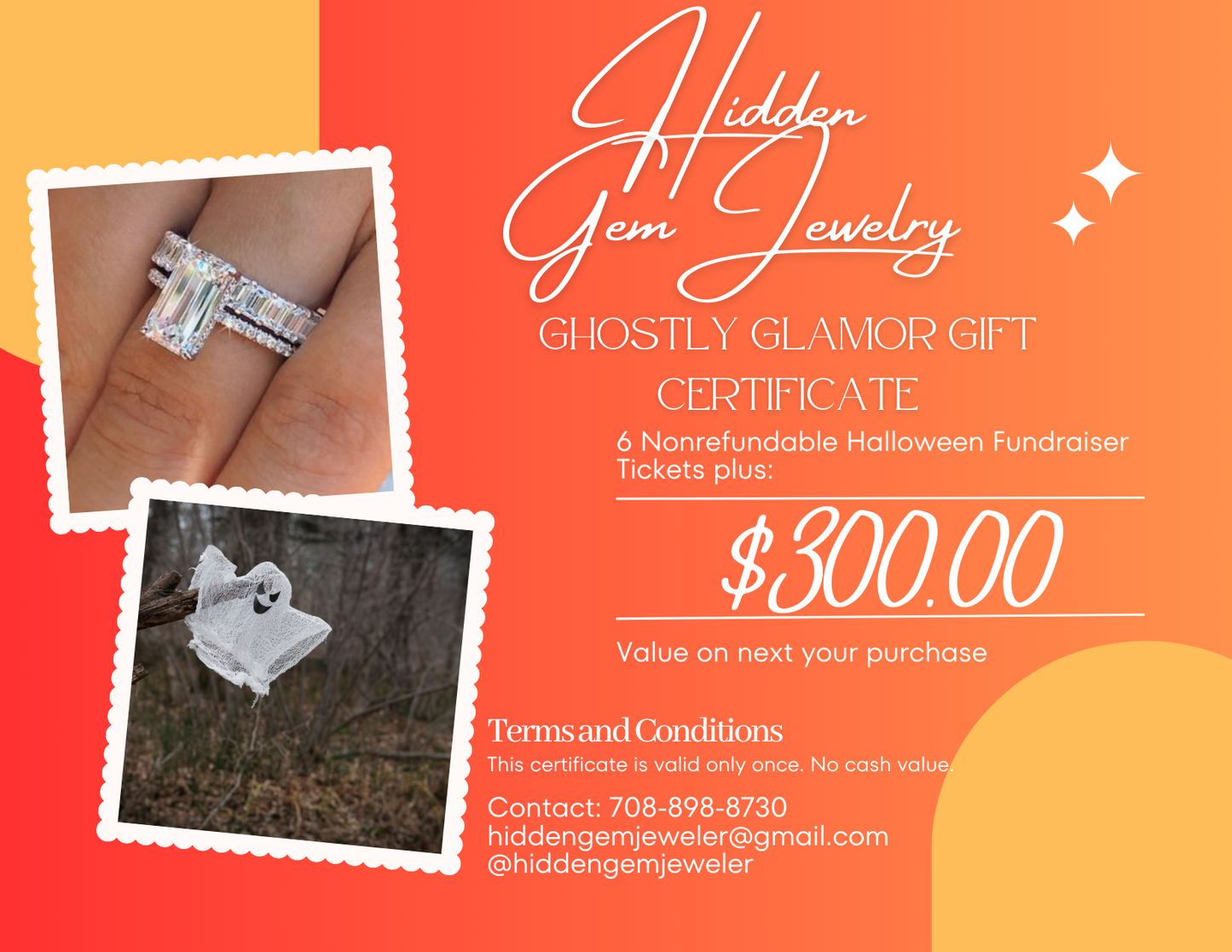 Ghostly Glamour 6 Tickets and Gift Certificate