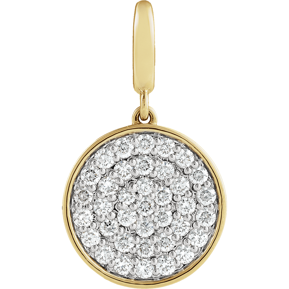 Pavé Disc Pendant