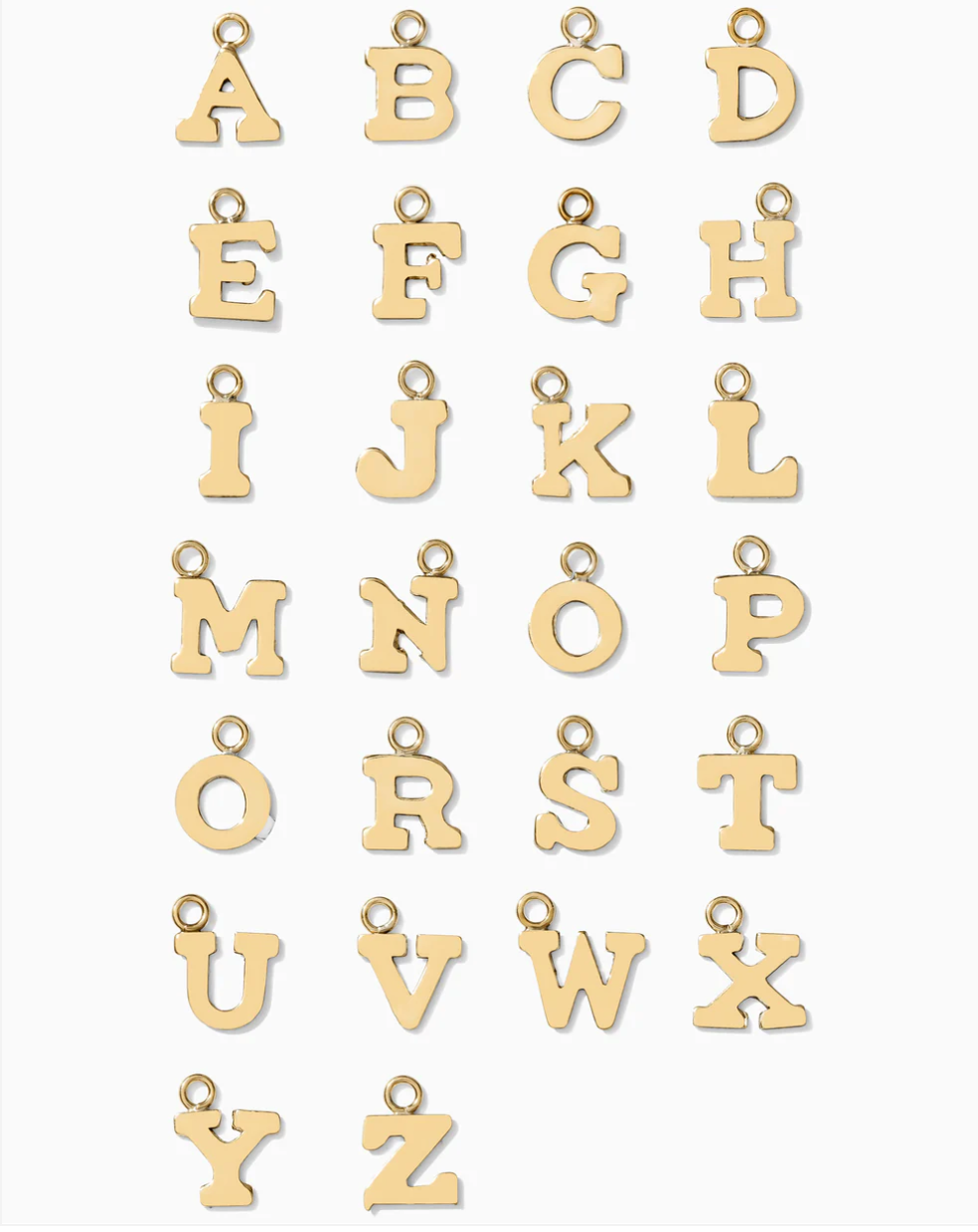 Block Letter Charm